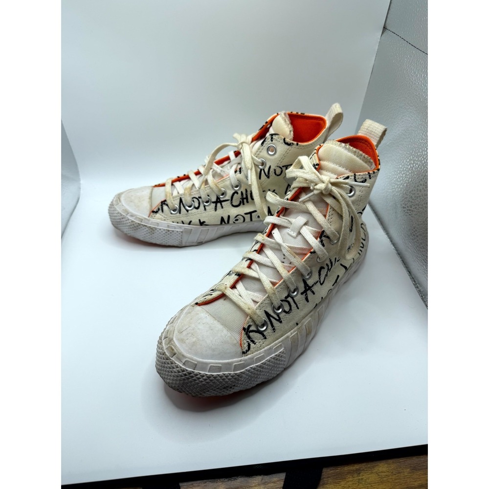 Converse UNT1TL3D Hi GS Not a Chuck 266515C Boys 7 Egret White Canvas Shoes
